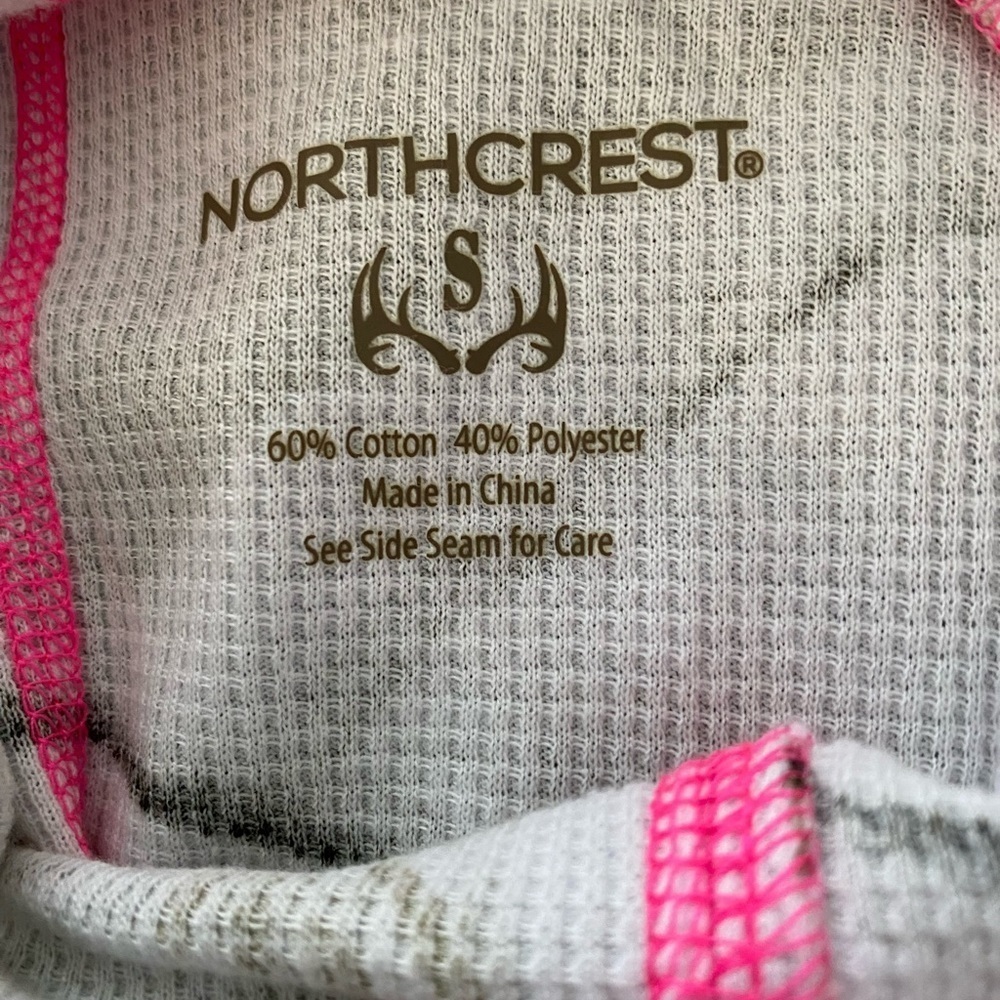 Northcrest Realtree Sz Women's Small Long Sleeve Camo Funnel Neck Thermal Shirt - Picture 9 of 9